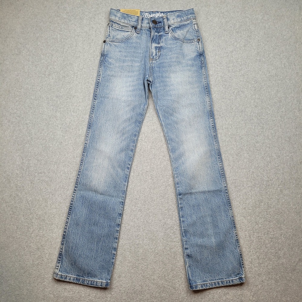 Wrangler Retro Slim Boot Jeans Boys Size 11 Slim Blue Denim Adjustable Waist NWT - Picture 1 of 8